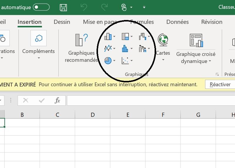 Quels sont les représentations graphiques disponibles dans le logiciel ?