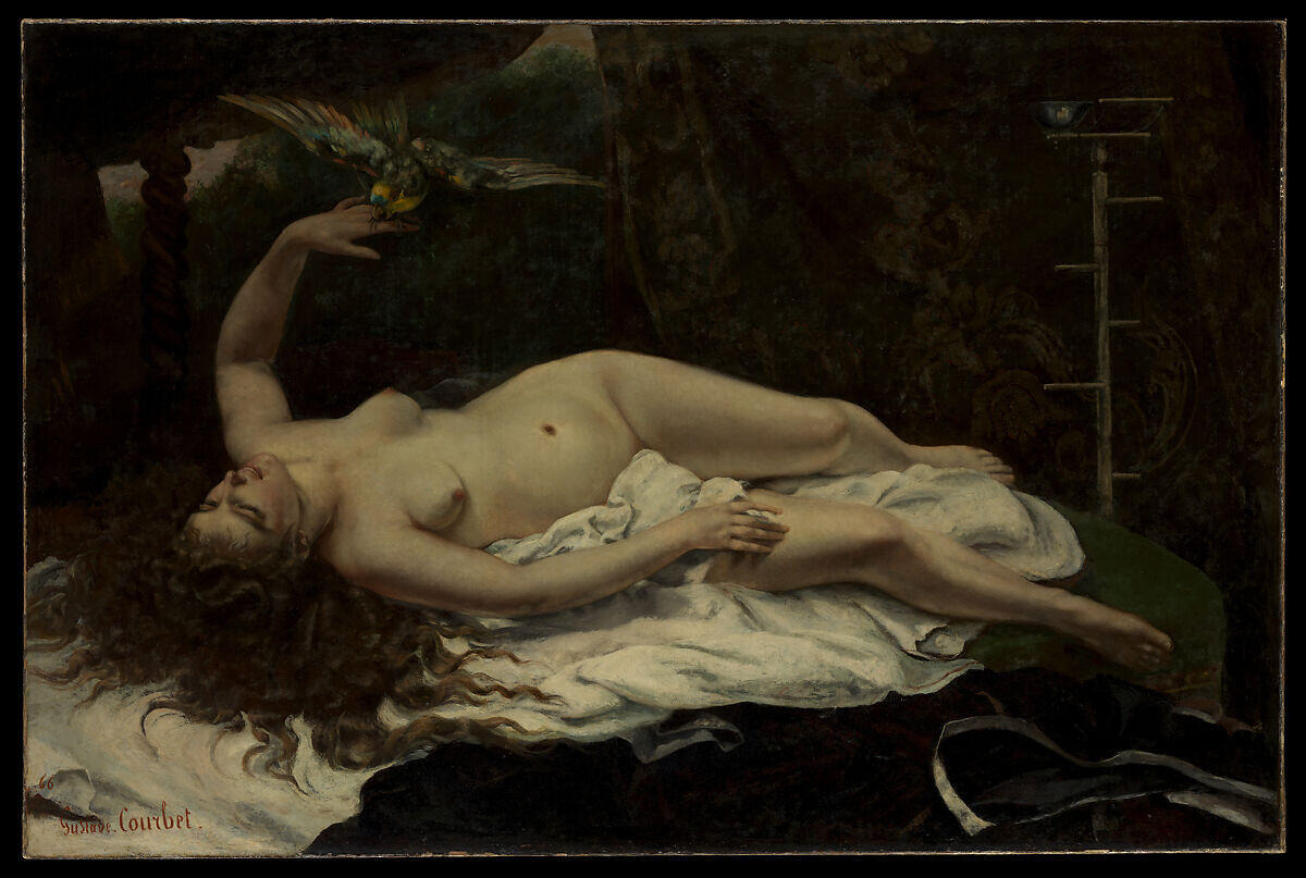 La Femme au perroquet de Gustave Courbet