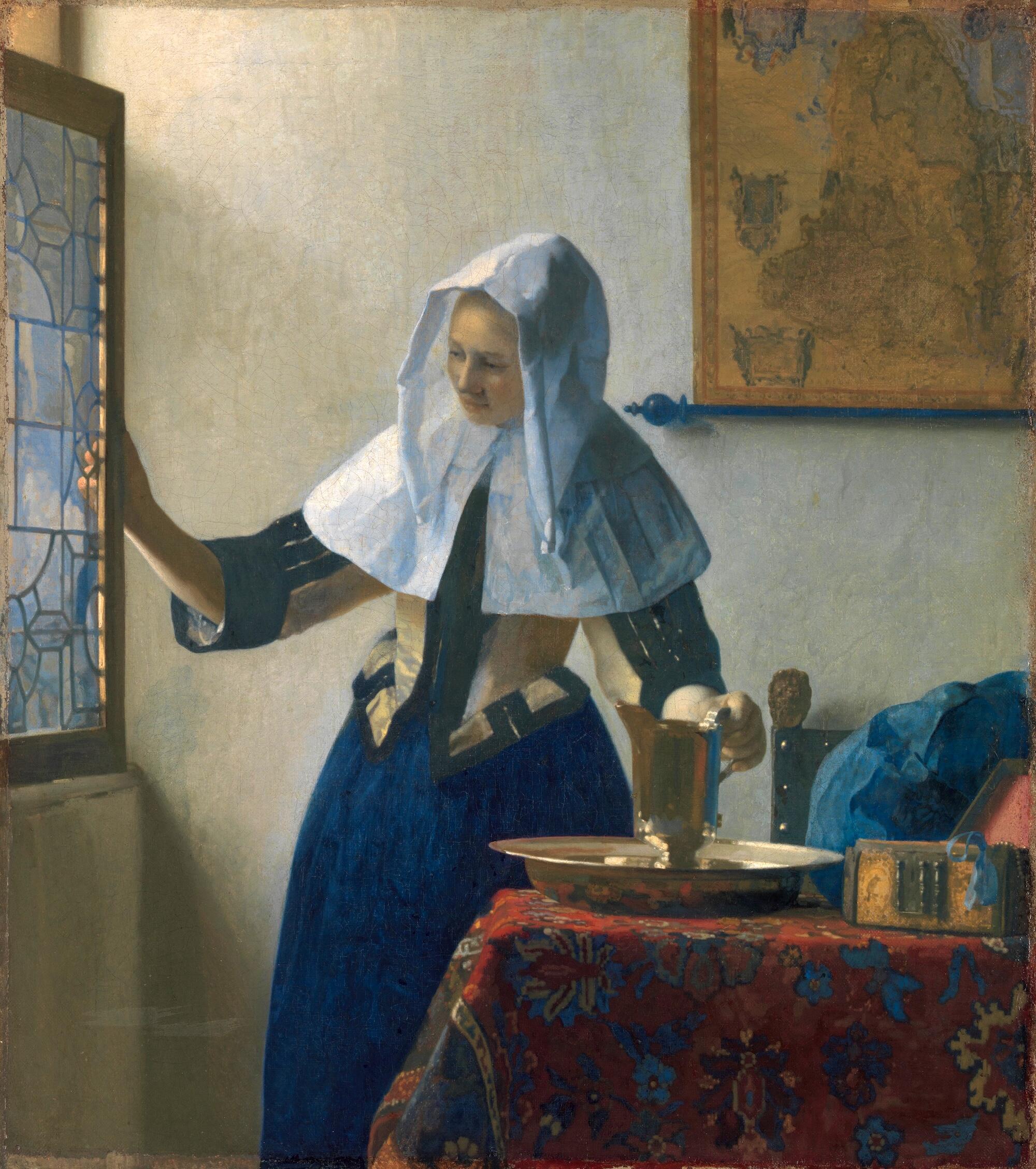 Jeune femme à l’aiguière de Johannes Vermeer