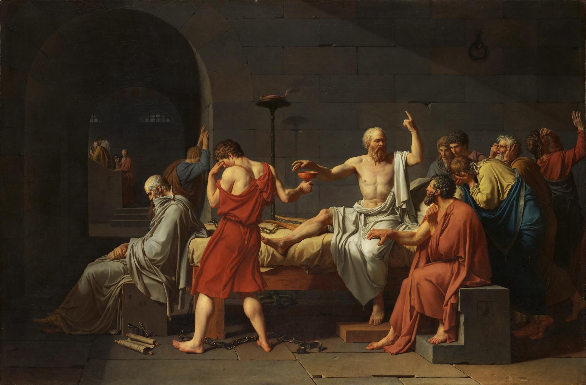 La Mort de Socrate de Jacques-Louis David