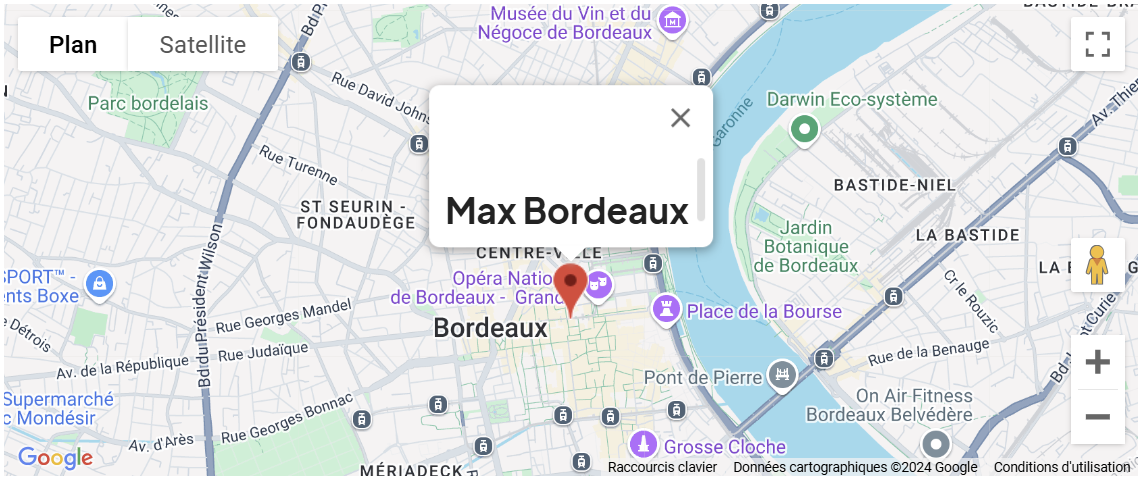 Emplacement de Max Bordeaux