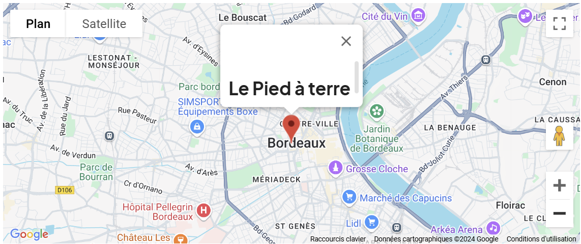 Emplacement de Le Pied à Terre à Bordeaux.