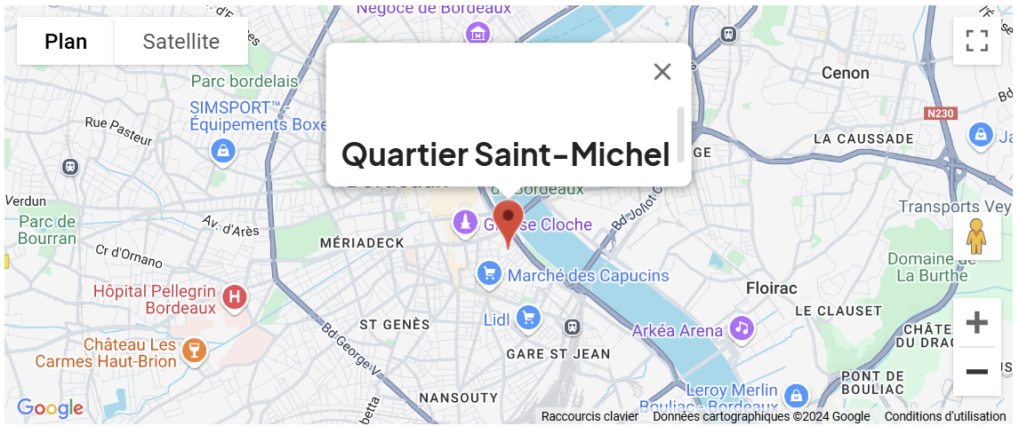 Emplacement du marché pour les cours de cuisine.