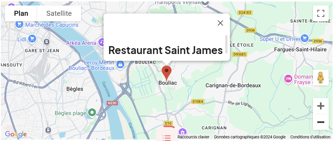 Emplacement du restaurant Saint-James