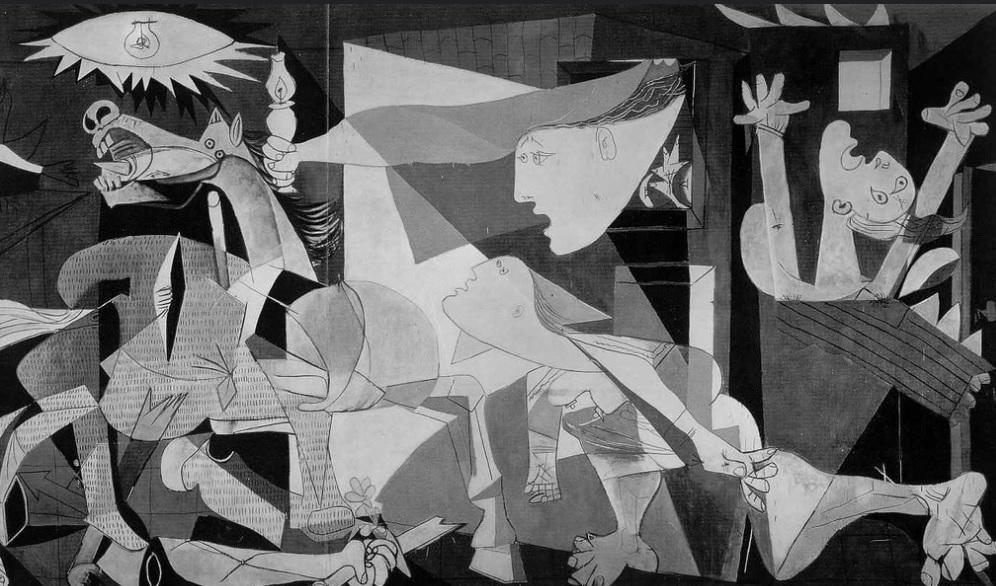Représentation du tableau Guernica de Picasso.