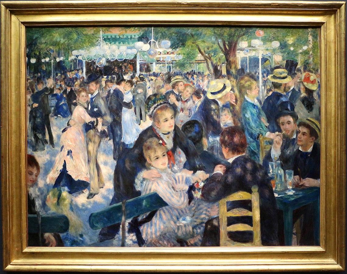 Représentation du tableau d'Auguste Renoir : Bal du Moulin de la Galette.