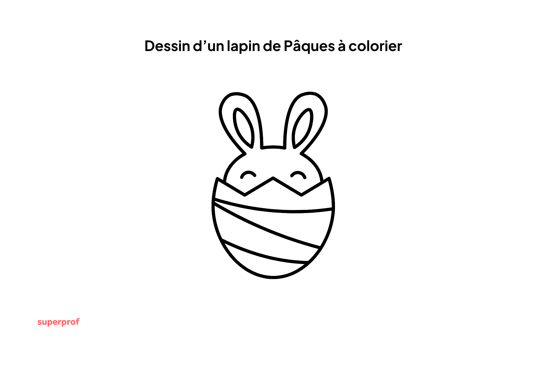 dessin du lapin de Pâques