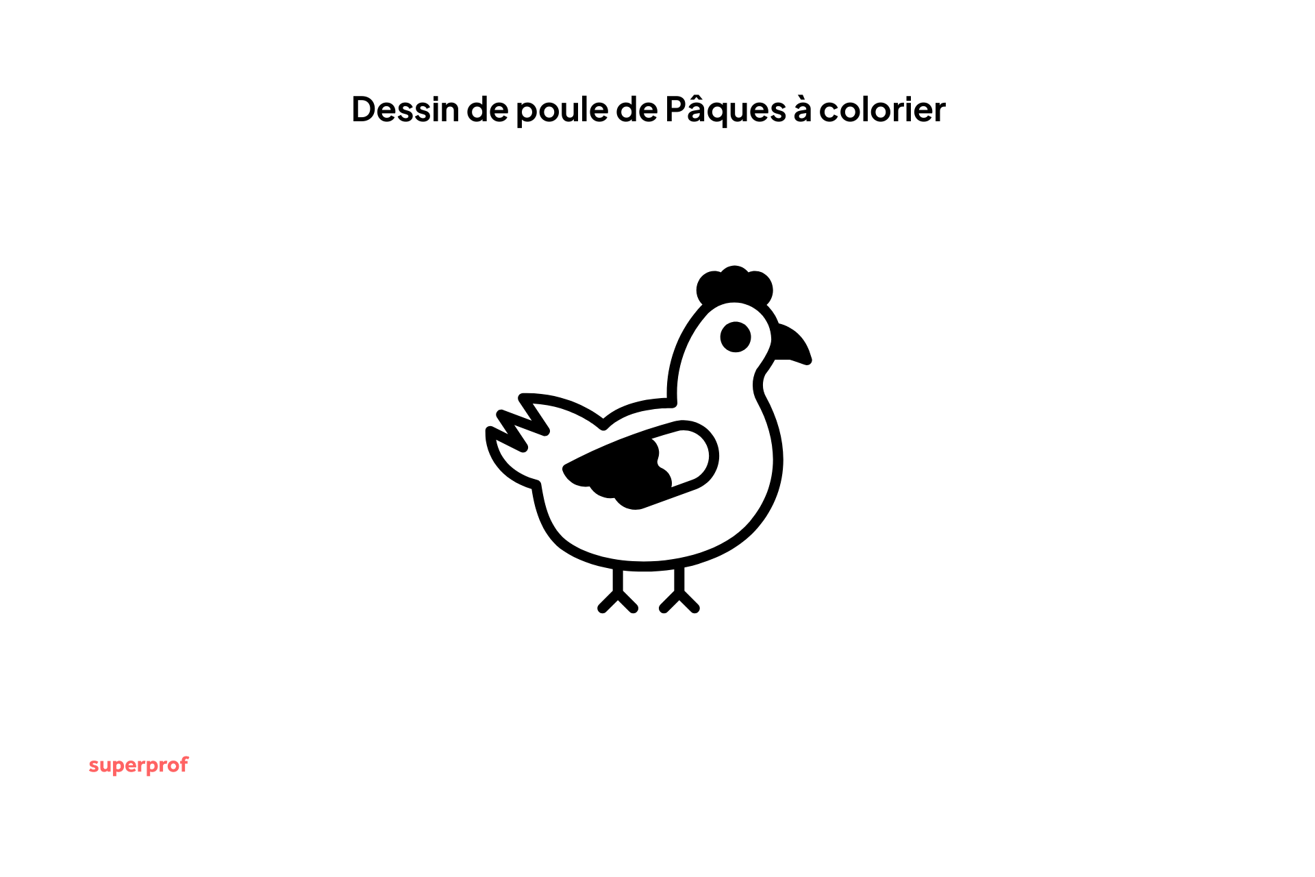 dessin de poule Pâques