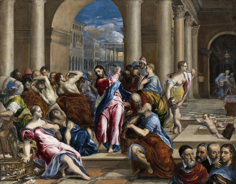 Le Christ chassant les marchands du Temple du Greco