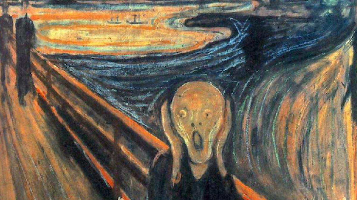 Le visage du Cri de Munch.