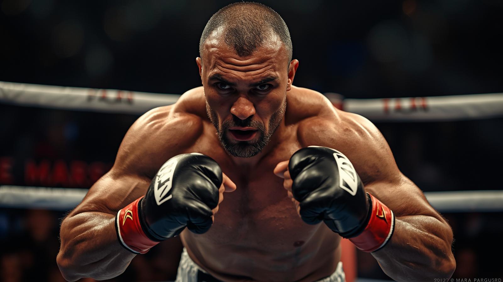 Pratiquant de boxe K1