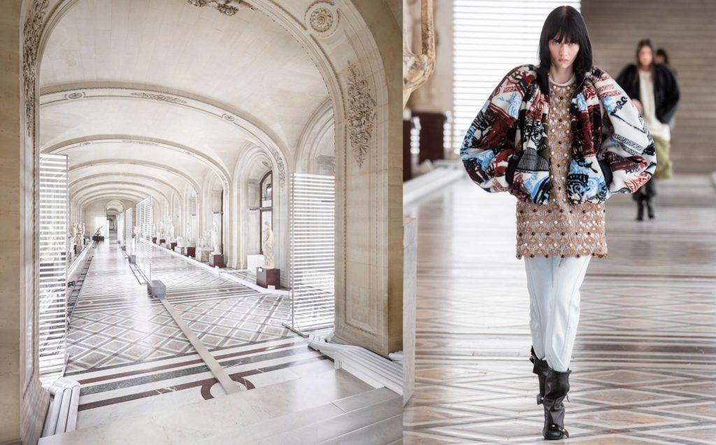 Défilé Louis Vuitton Automne-Hiver 2021 au Louvre