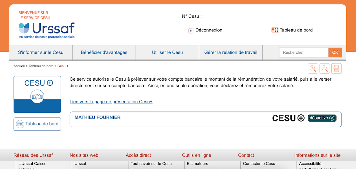 Comment activer le service Cesu+ ?