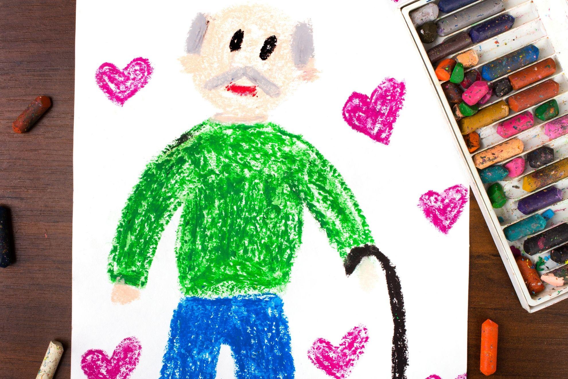 Comment dessiner un cadeau pour mon papi ?