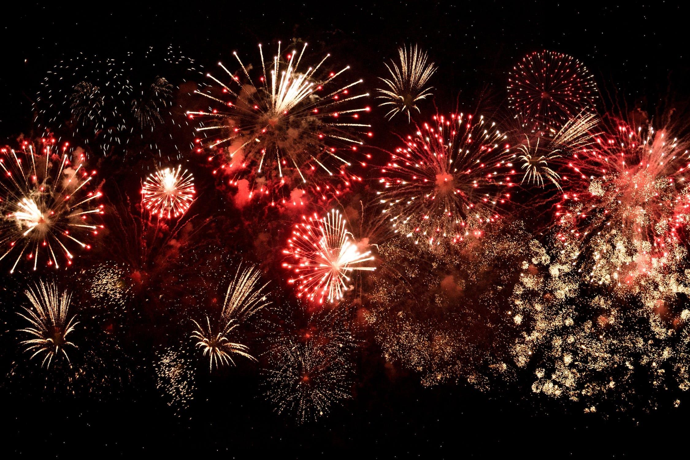 Photo d'un feu d'artifice.