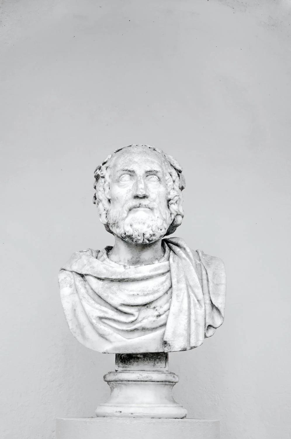 Photo d'un buste grec.