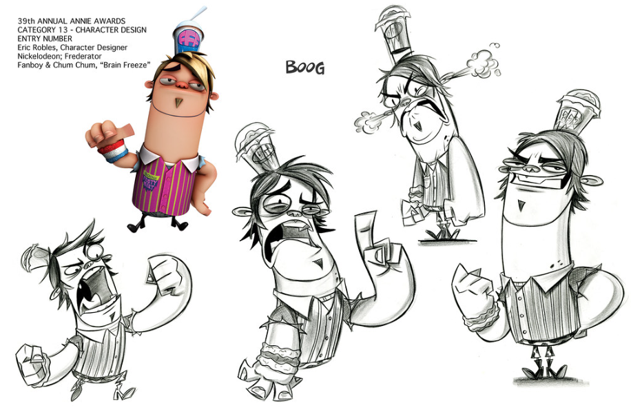 Personnage dessiné dans différentes positions.