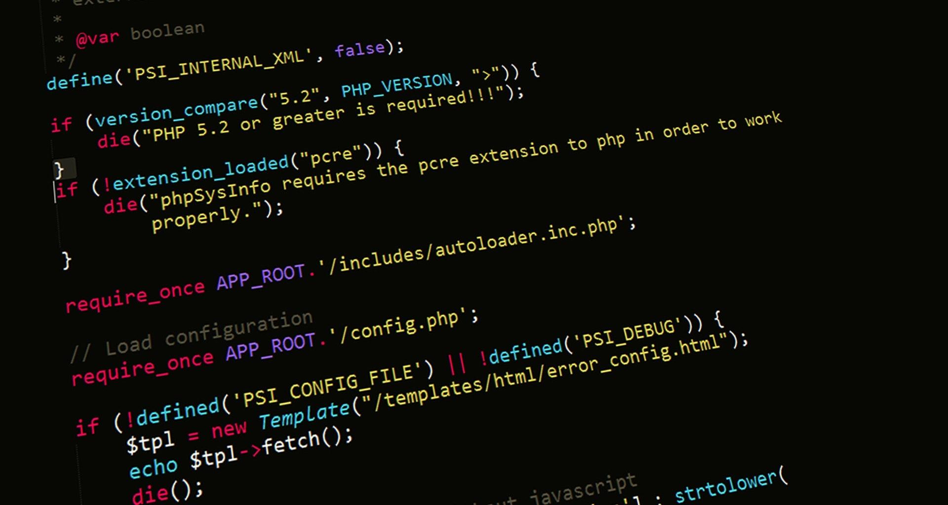 Un code php sur un ordinateur