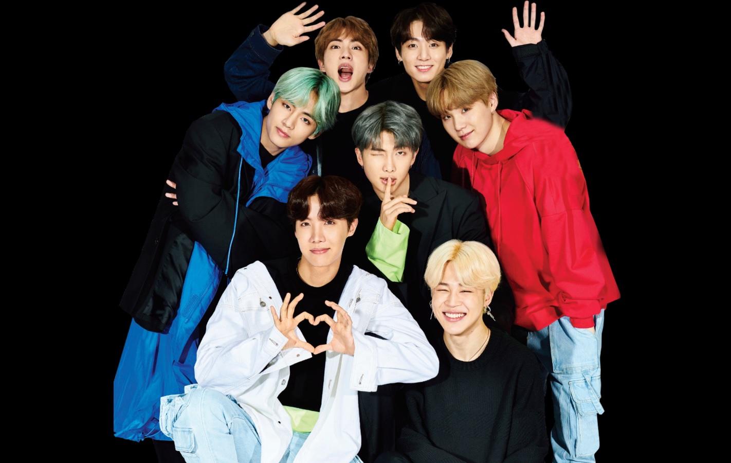 Photo des membres du groupe BTS.
