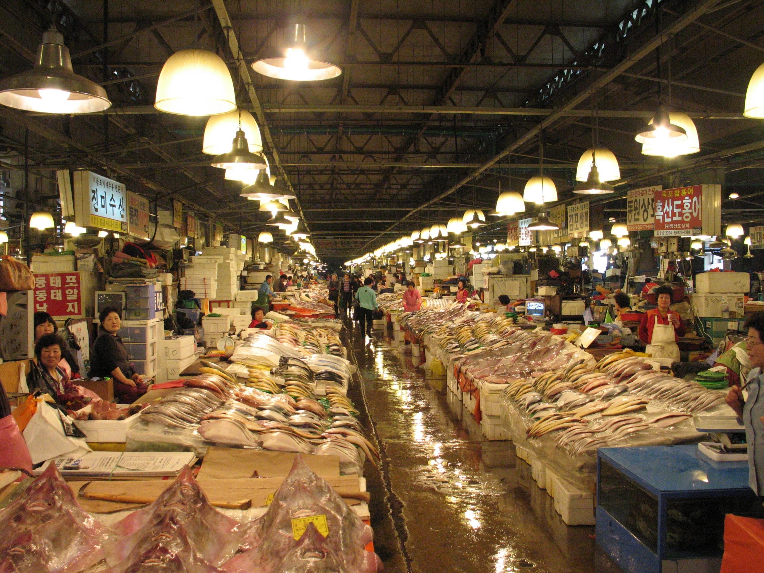 Le Noryangjin Fish Market de séoul