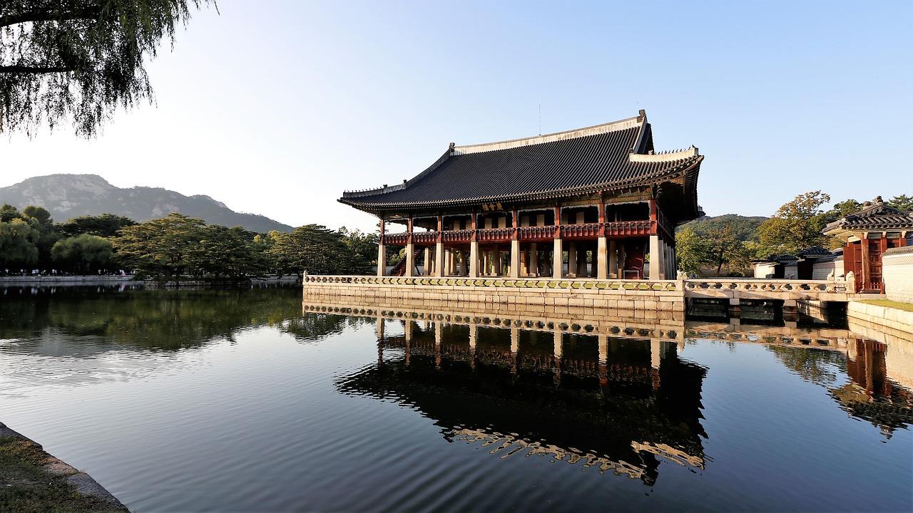 Photo du palais Gyeongbokgung à Séoul en Corée du Sud. 