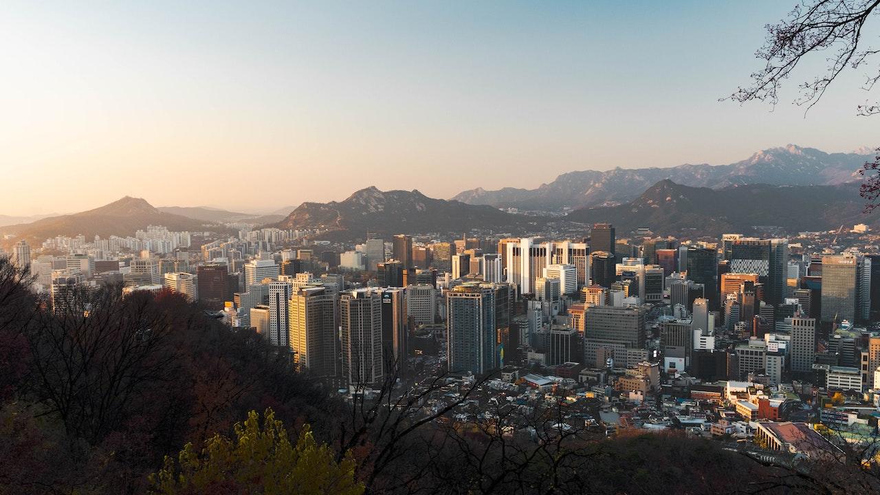 Photo de la ville de Séoul vue du ciel.