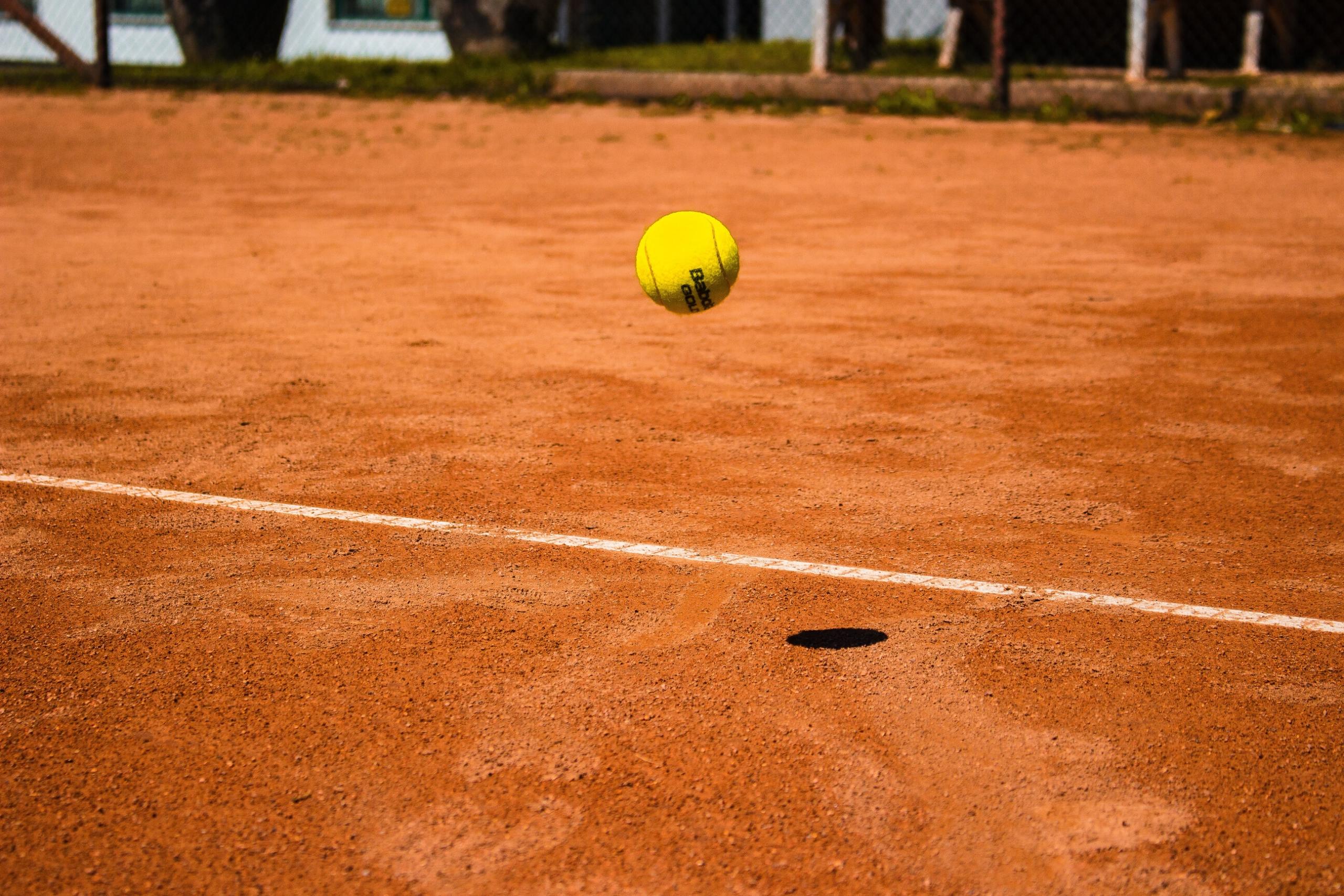 Une balle sur le terrain de l'Us Open