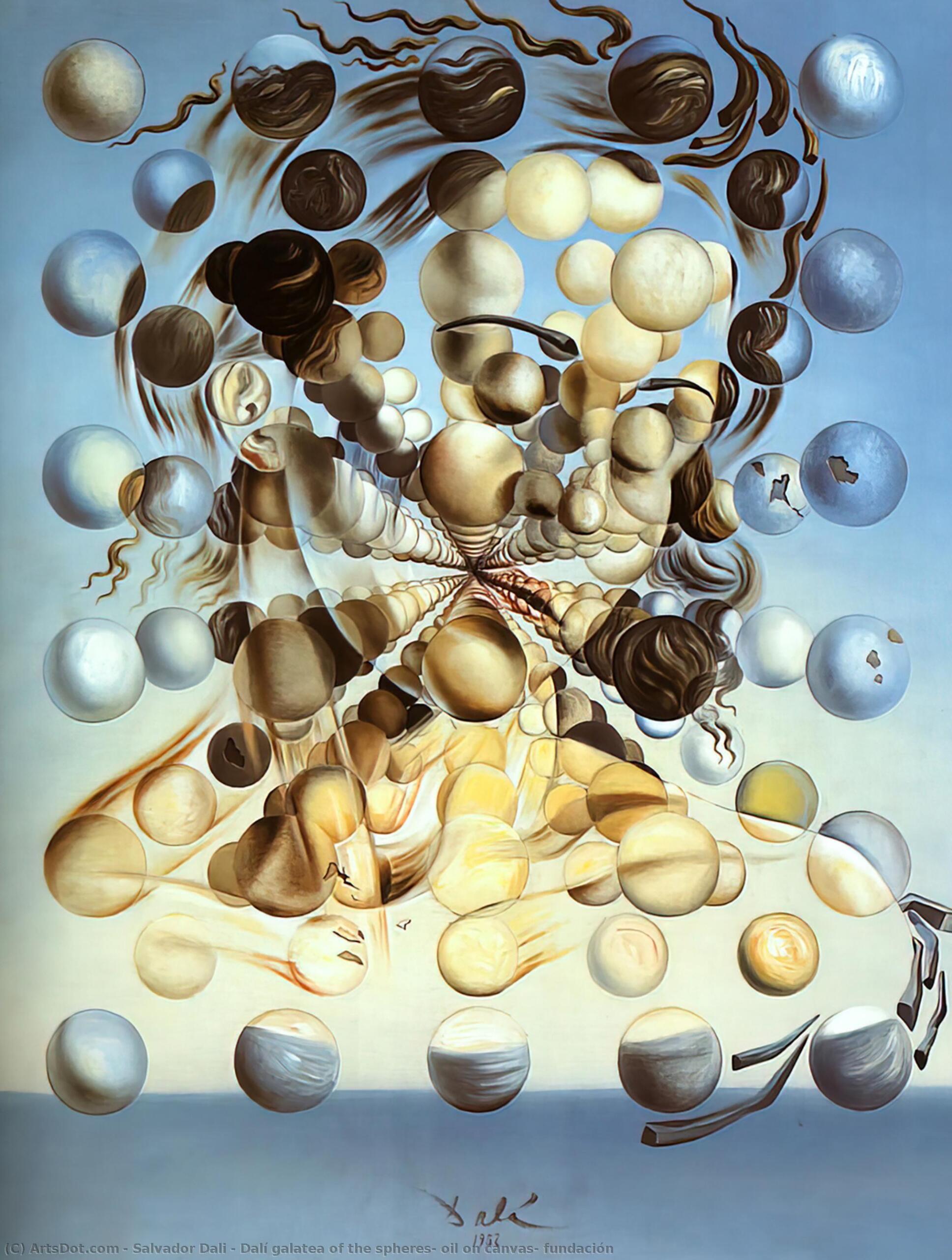 Tableau Galatée aux sphères de Dali.