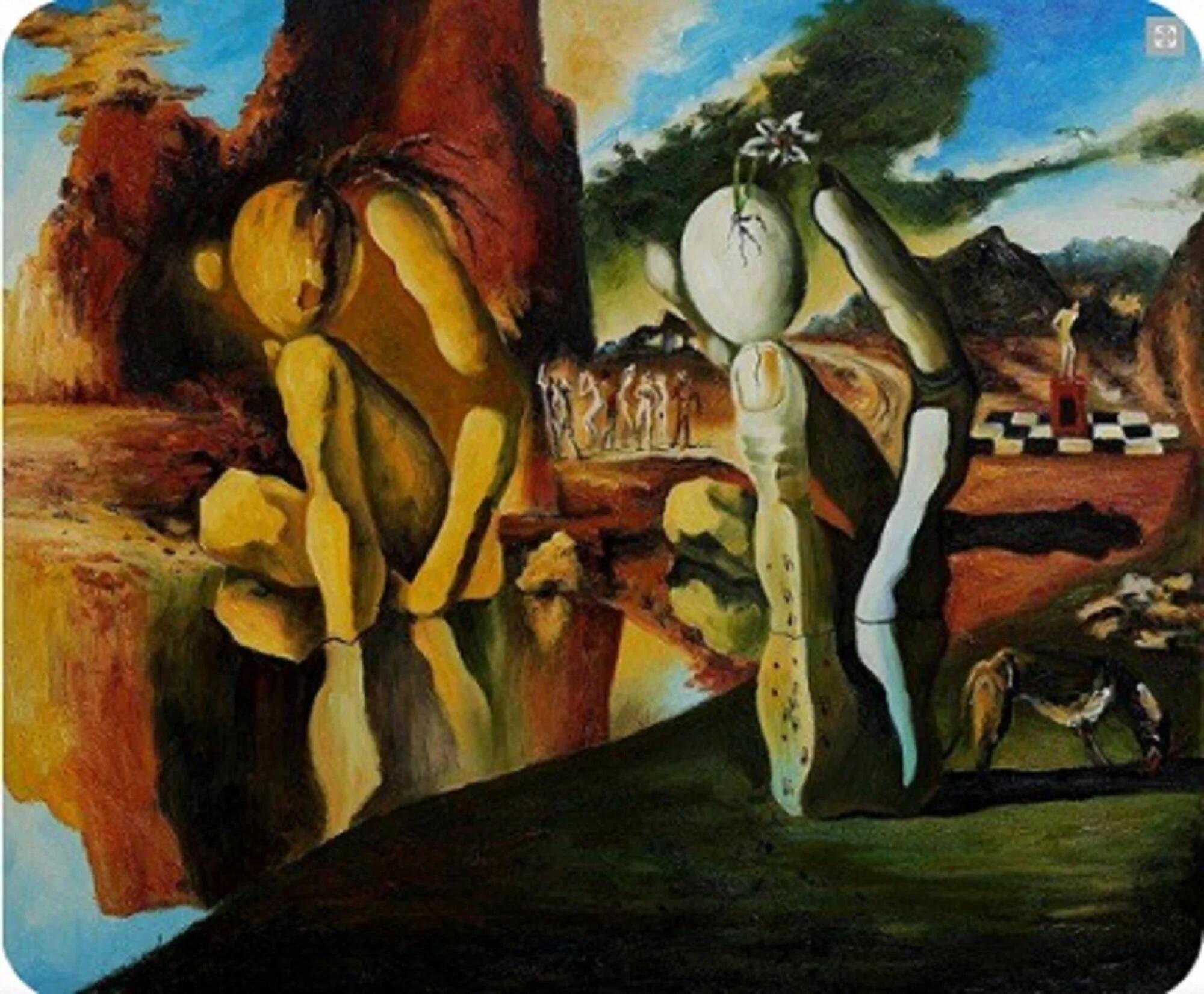 Tableau La métamorphose de Narcisse de Dali.