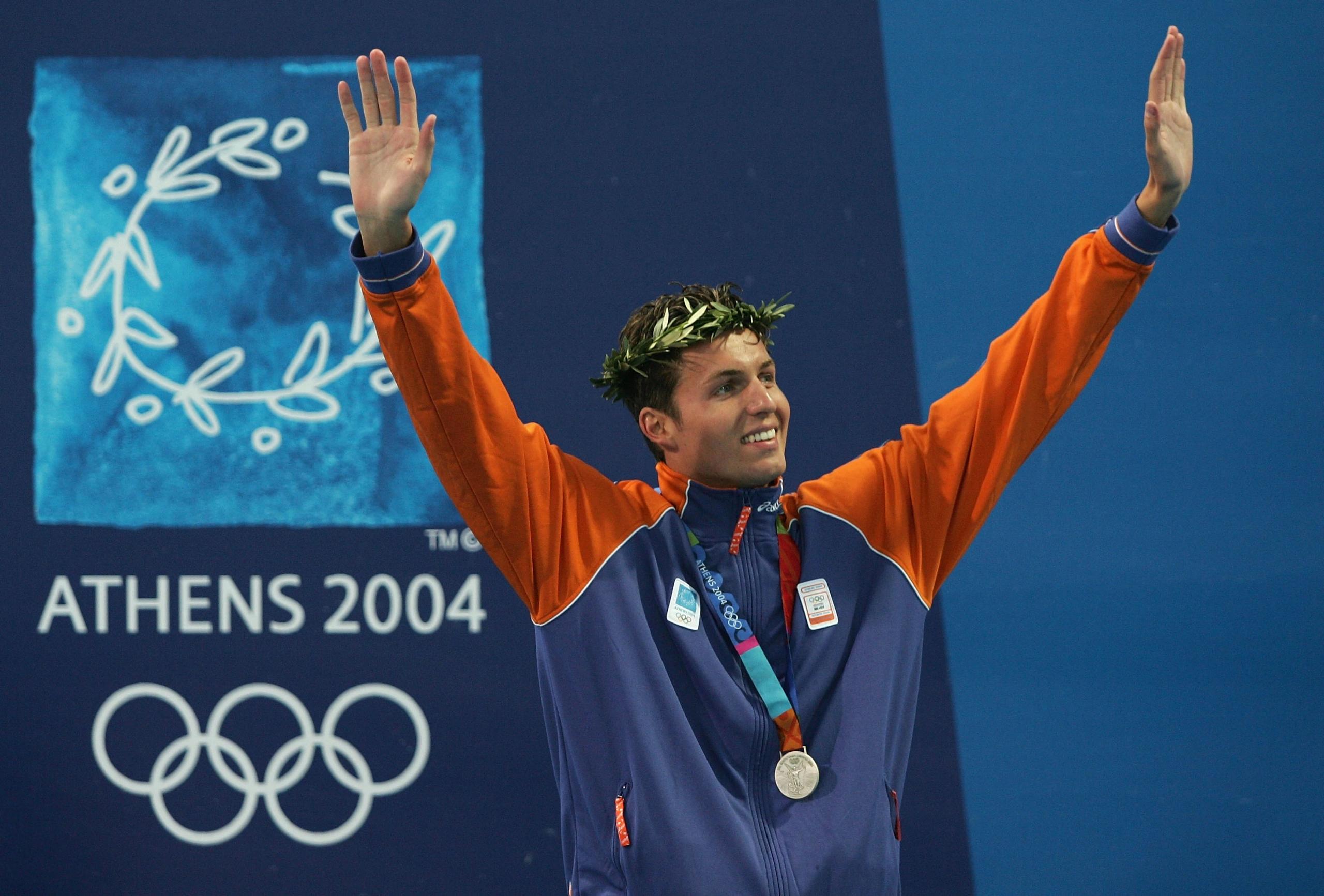 Pieter van den Hoogenband sur le podium
