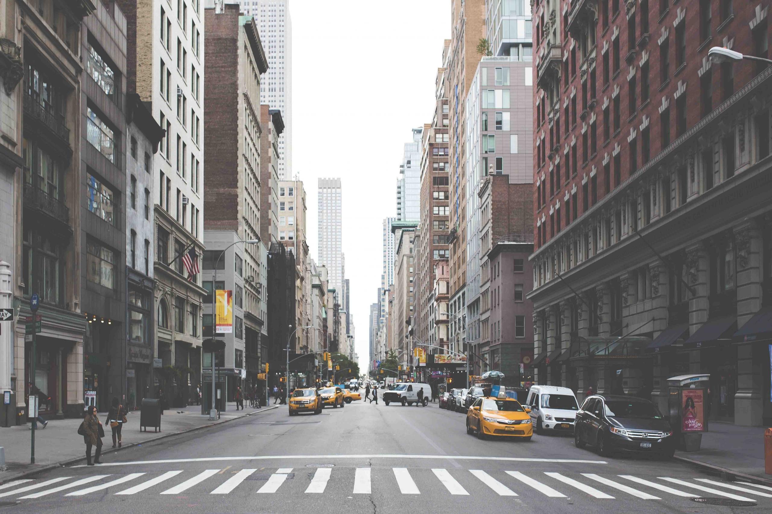Une vue typique de Manhattan à New York.