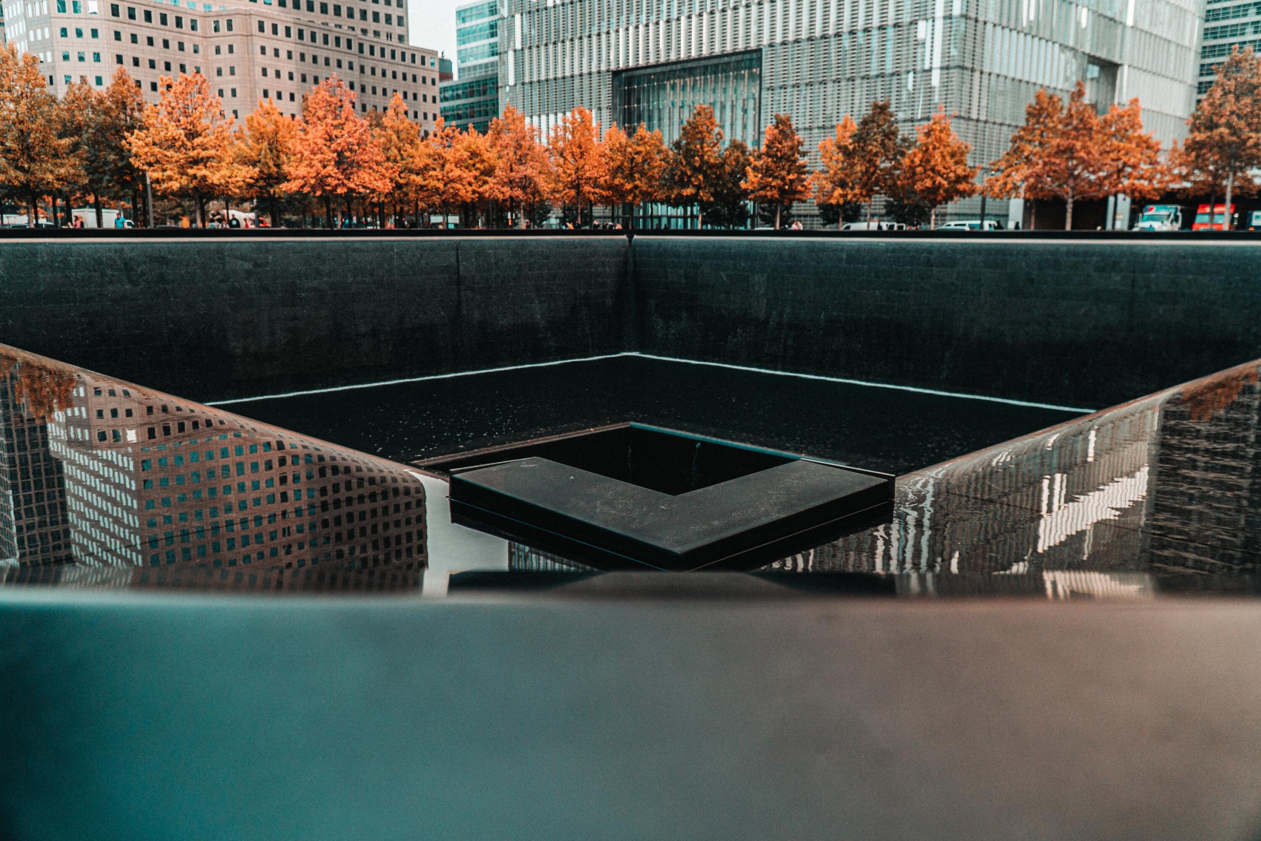 Le centre du mémorial du 11 septembre 2001 à New York.