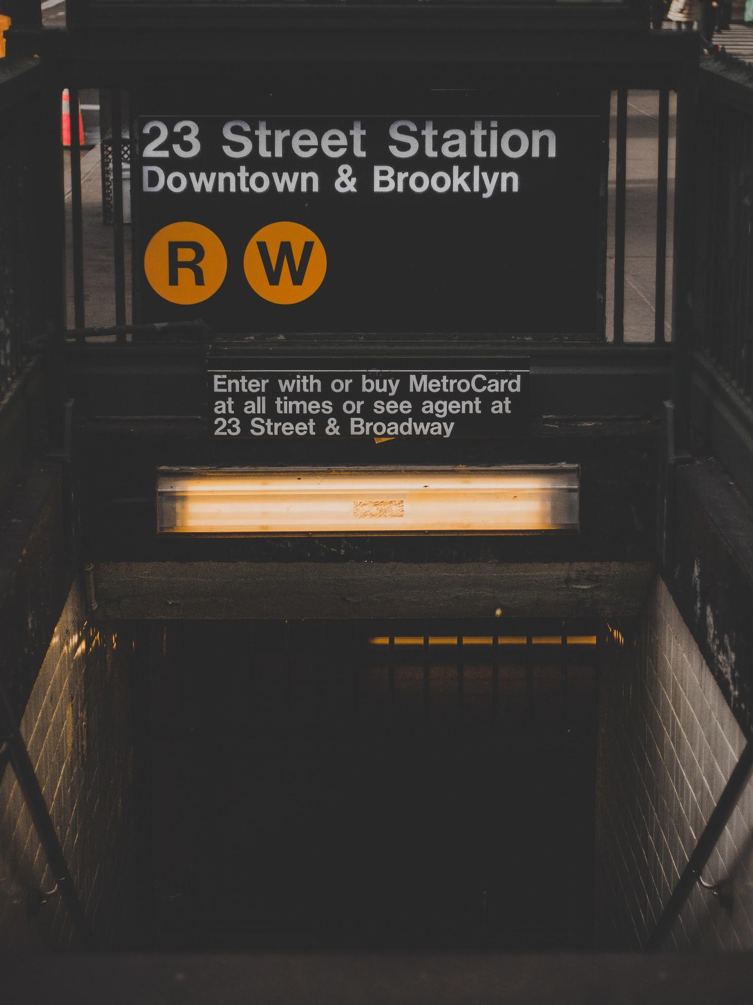 Une bouche de métro à NY.