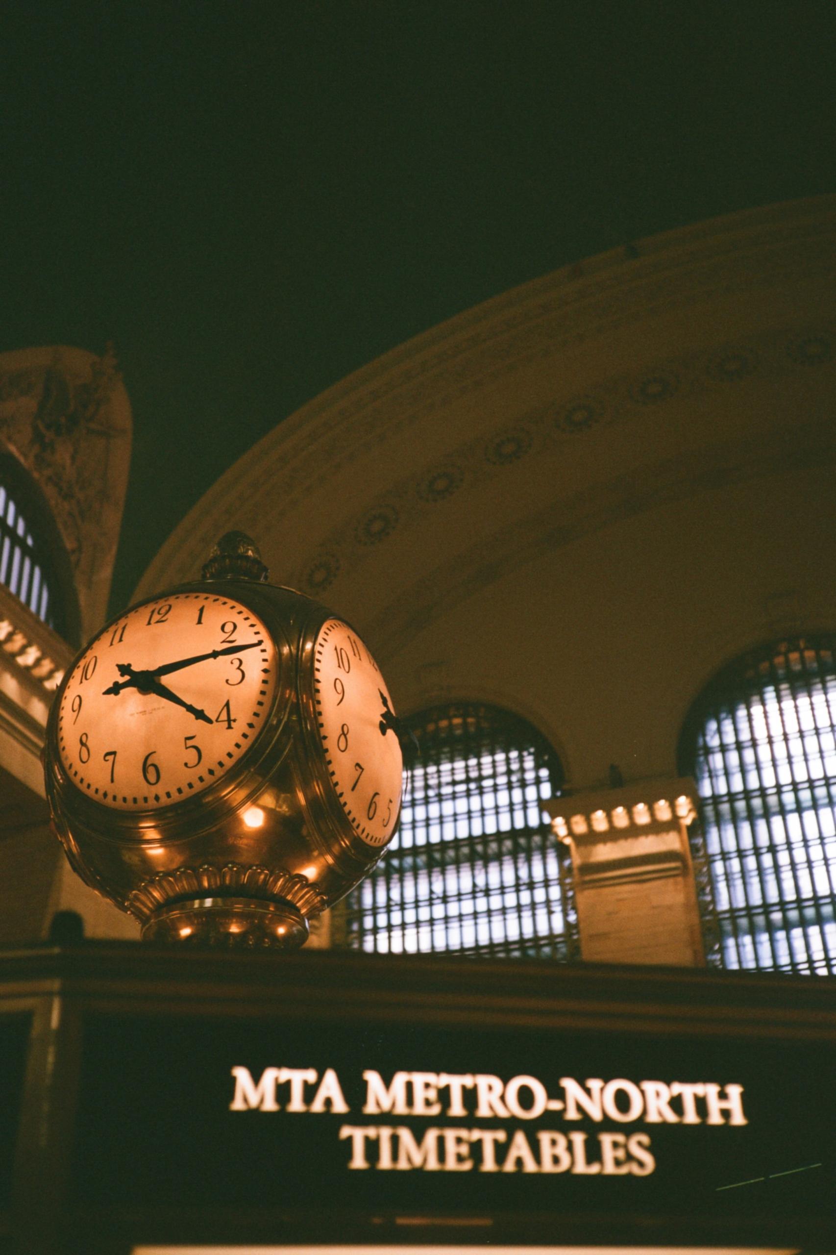 La fameuse horloge de la gare centrale de New York.