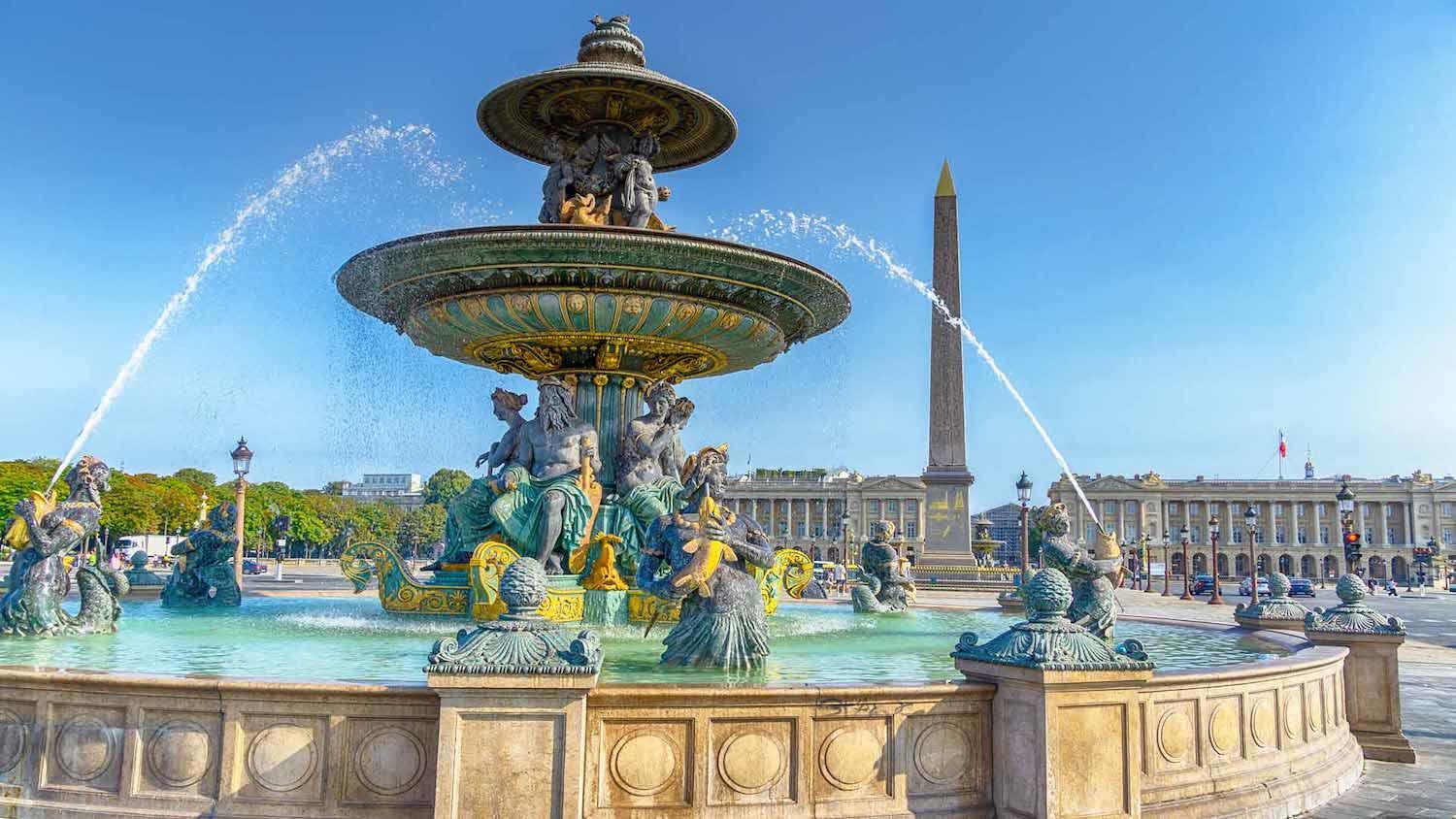 Fontaine de la place de la Concorde à Paris