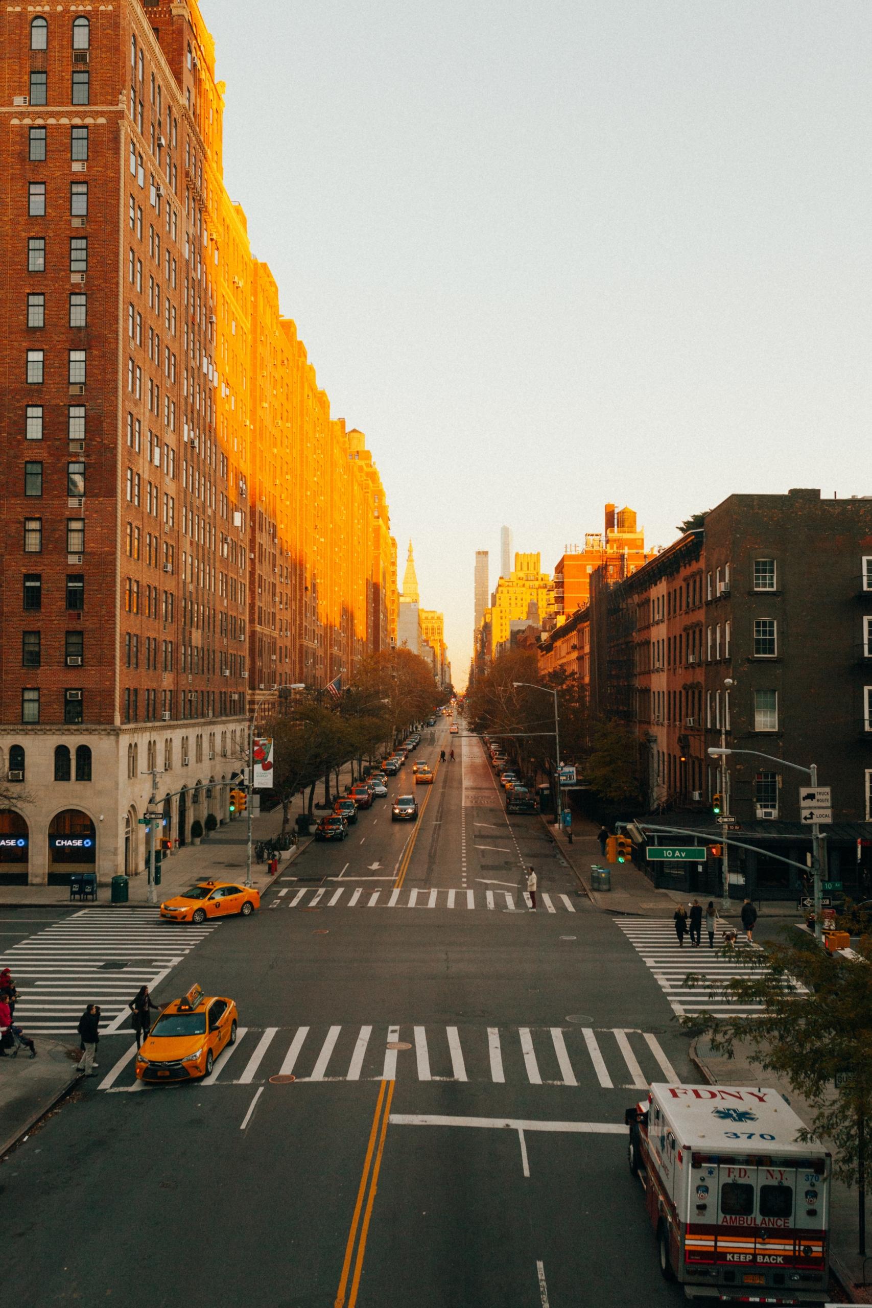 La ville de New York un soir d'été