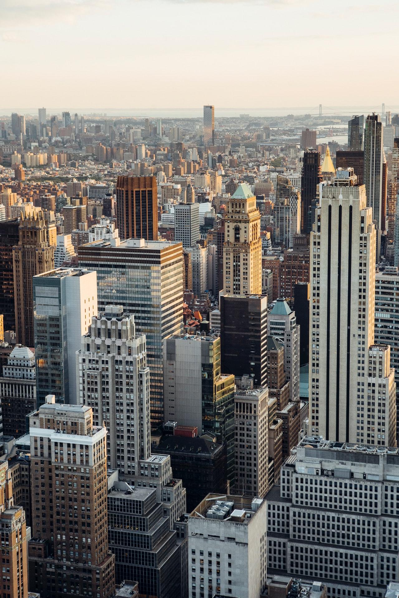 Vue panoramique sur les buildings de New York.