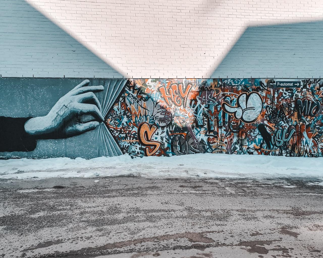 Street art sur un mur à New York.