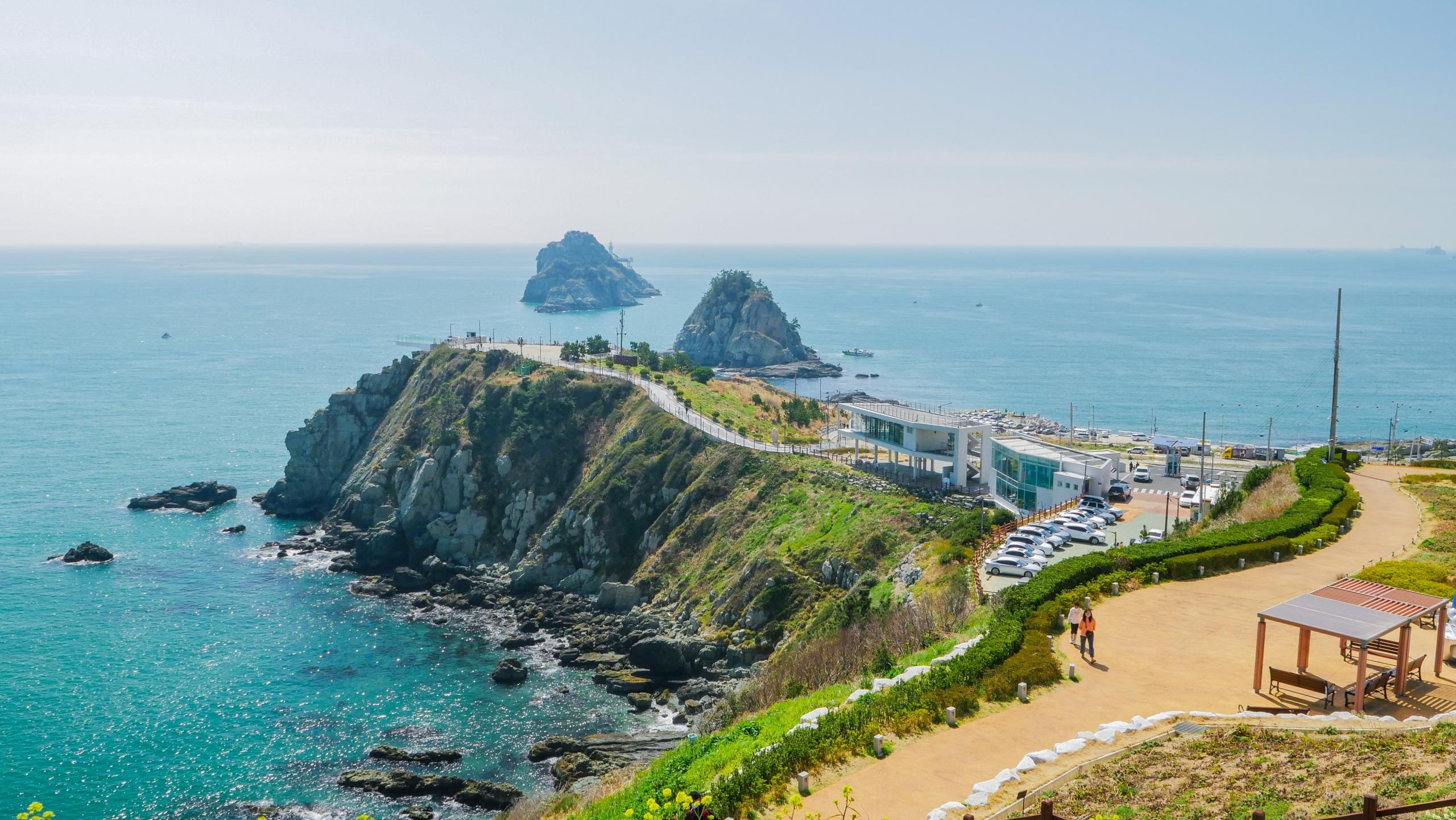 Un paysage maritime de Busan.