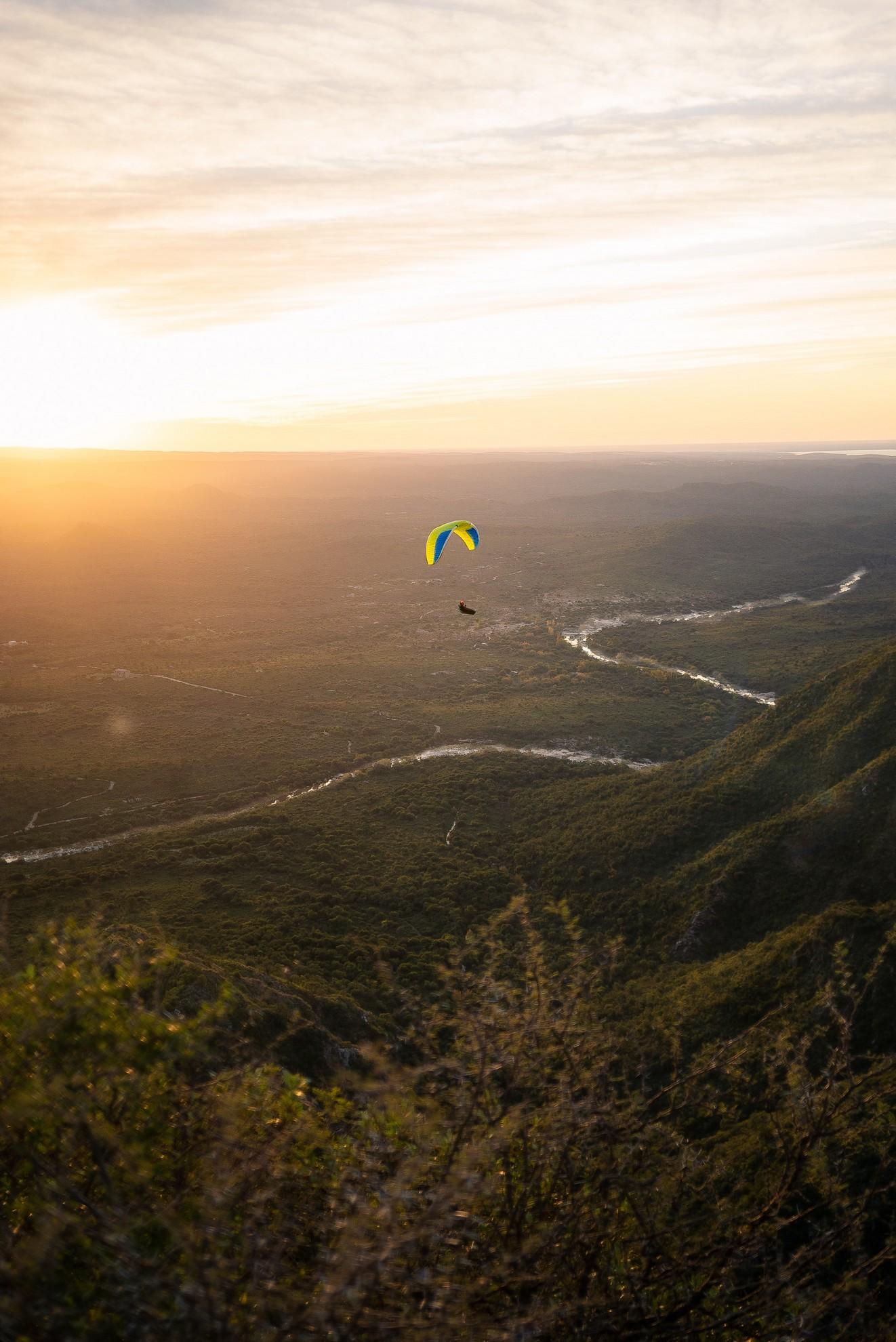 Un vol en parapente.