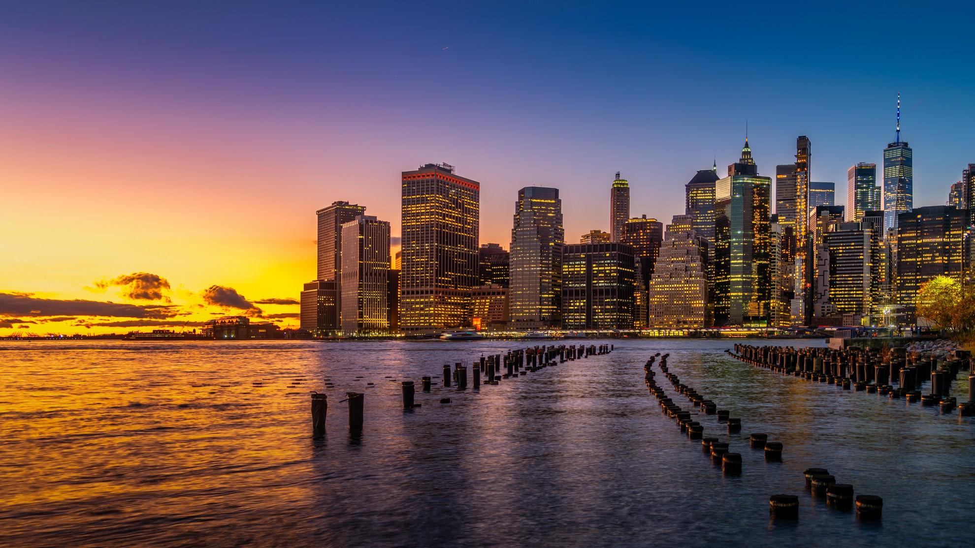 New York vue depuis l'Hudson.