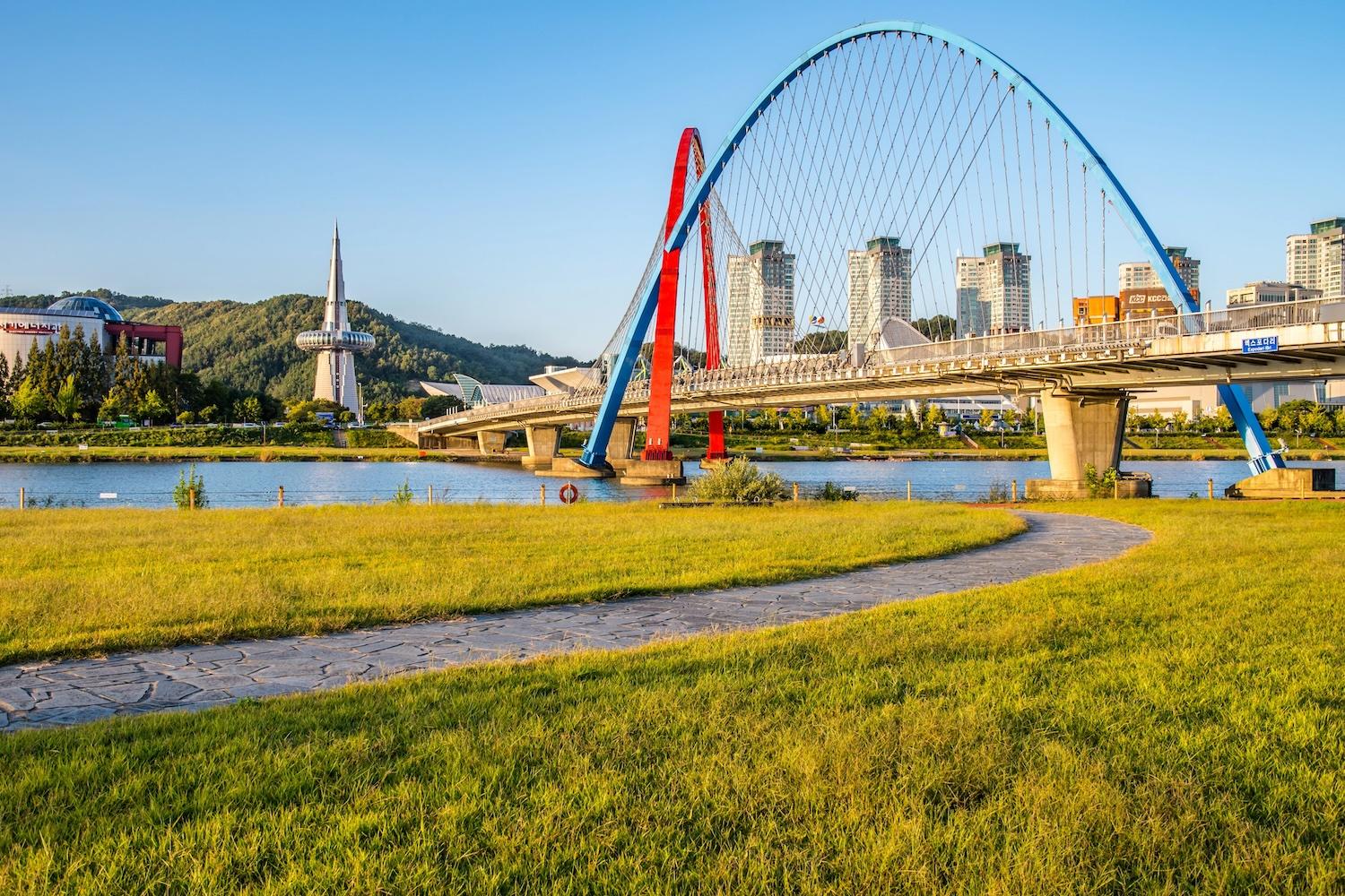 Vue sur Yuseong, un arrondissement de Deajeon