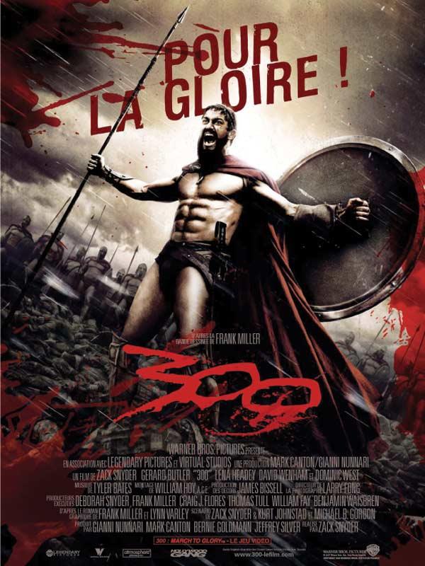 affiche de film de 300, avec un gladiateur couvert de sang