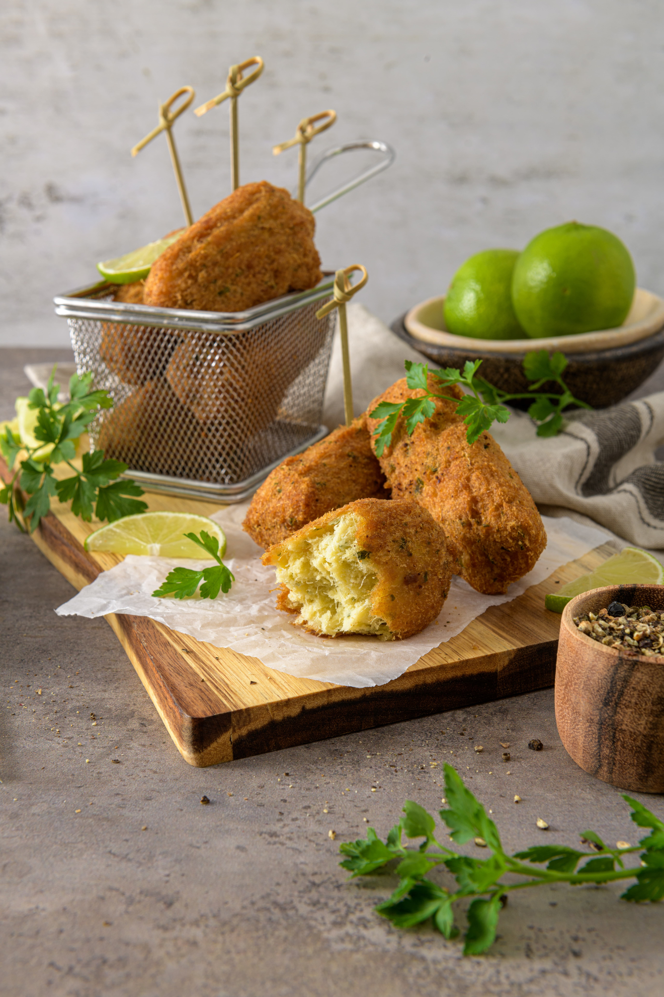 Des croquettes portugaises.