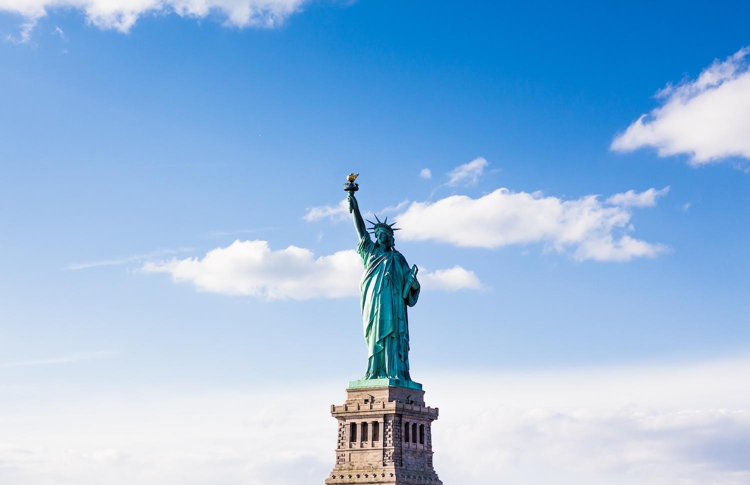 Vue de la Statut de la Liberté à New-York.