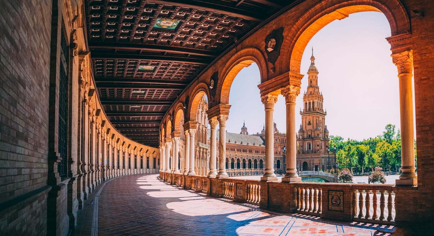 Vue de la Plaza de España à Séville