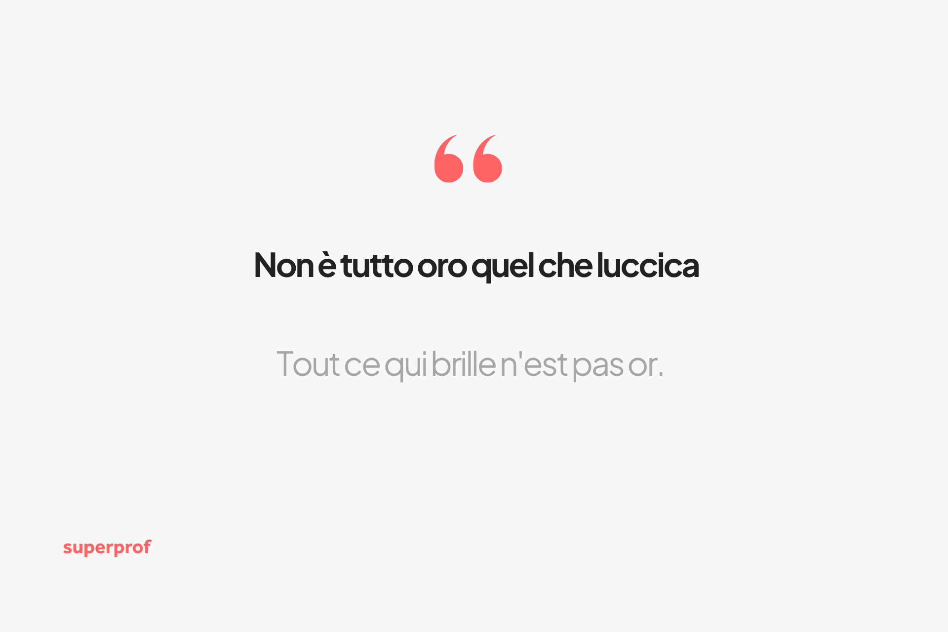 Non è tutto oro quel che luccica