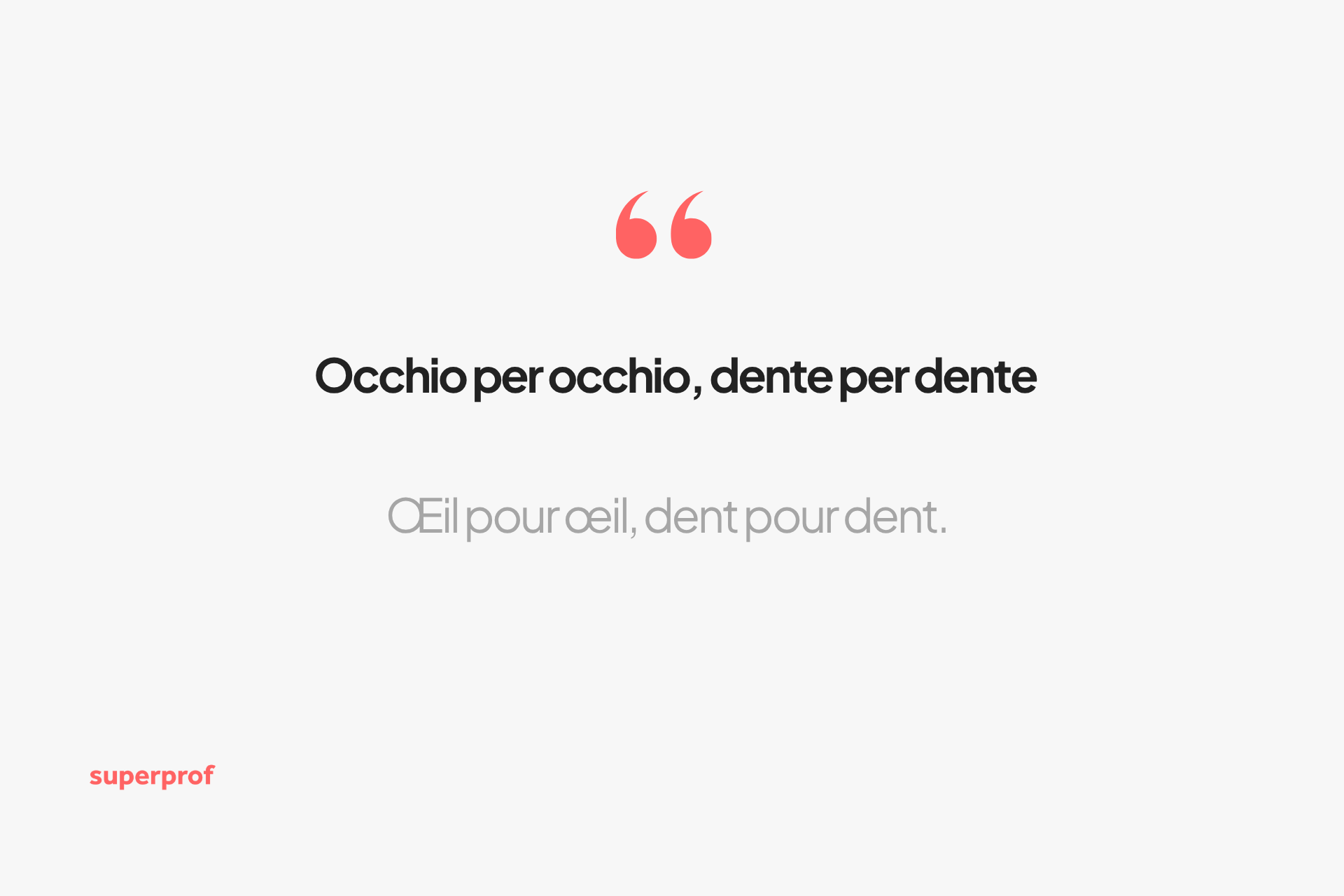 Occhio per occhio, dente per dente