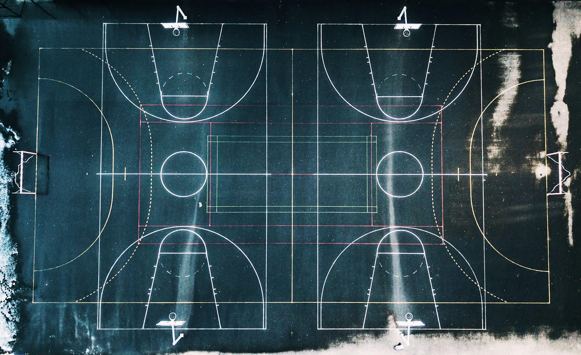 représentation d'un terrain de basket