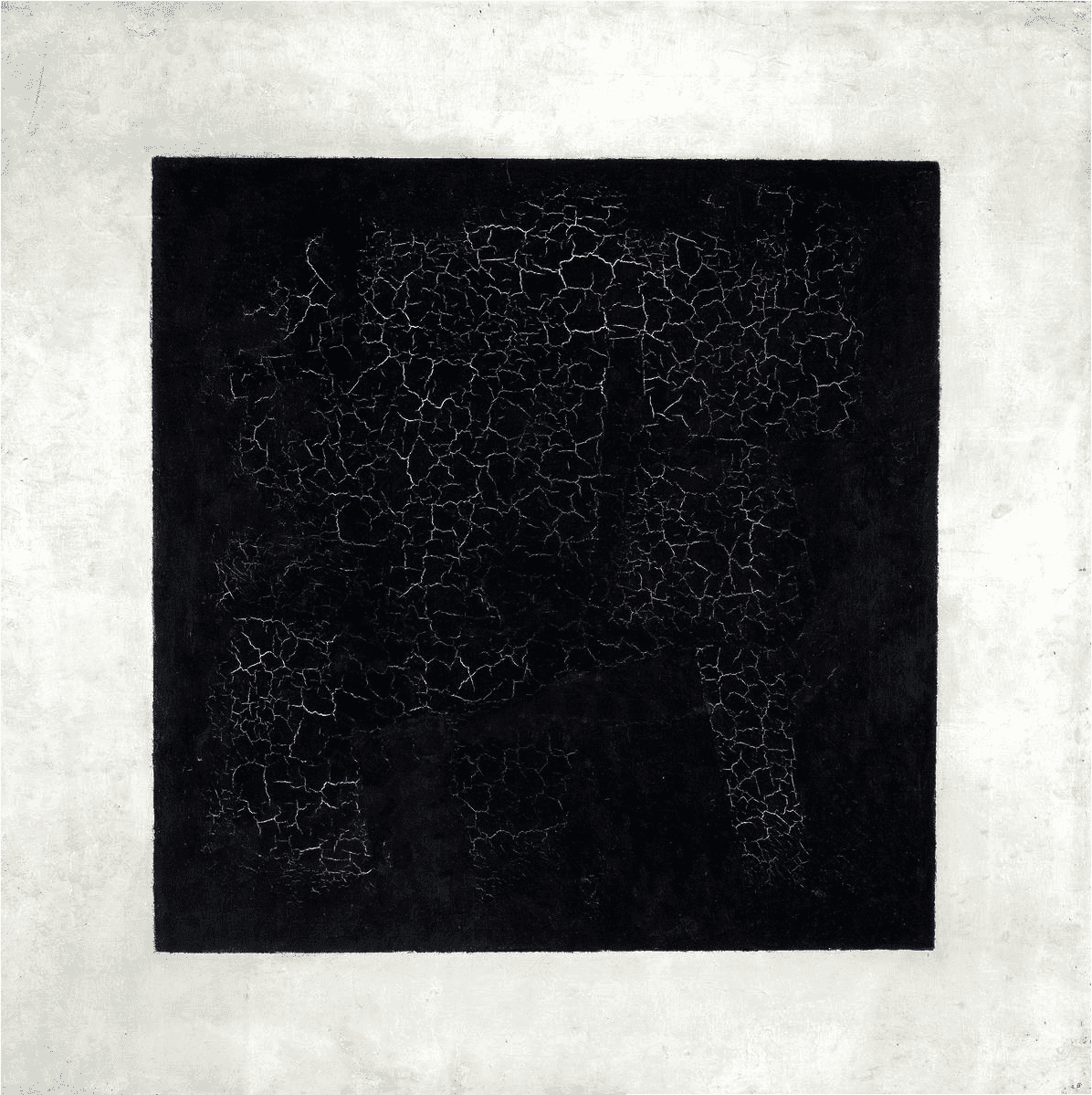 Représentation du tableau Carré noir sur fond blanc.